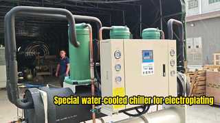 Water-cooled chillers for electroplating and anodizing